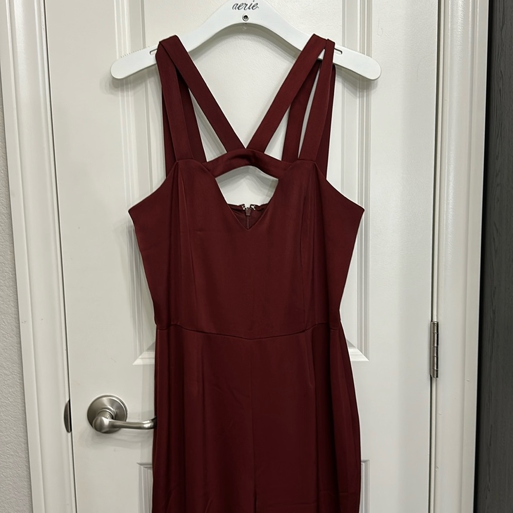Express Burgundy Jumpsuit